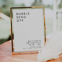 Elegant Bubble Send Off Wedding Reception Sign