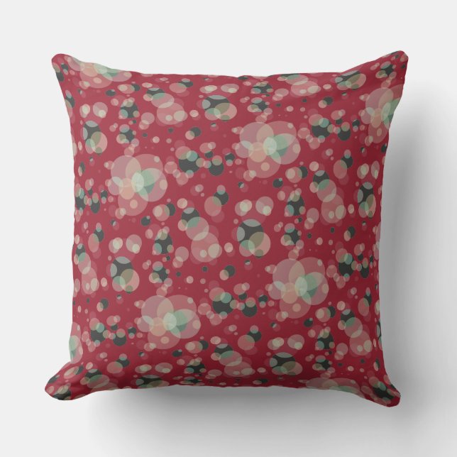 Elegant Bubbles on Custom Colour Cushion (Front)