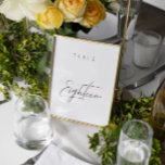Elegant Budget Calligraphy Wedding Table Number<br><div class="desc">Design features an handwritten font and modern minimalist design. Designed to coordinate with for the «ESSENTIALS» Wedding Invitation Collection. To change details,  click «Personalise». View the collection link on this page to see all of the matching items in this beautiful design or see the collection here: https://bit.ly/3iNzQAD</div>