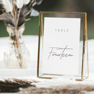 Elegant Budget Calligraphy Wedding Table Number