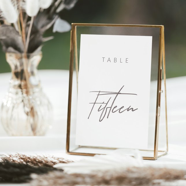 Elegant Budget Calligraphy Wedding Table Number (Elegant Budget Calligraphy Wedding Table Number)