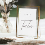 Elegant Budget Calligraphy Wedding Table Number<br><div class="desc">Design features an handwritten font and modern minimalist design. Designed to coordinate with for the «ESSENTIALS» Wedding Invitation Collection. To change details,  click «Personalise». View the collection link on this page to see all of the matching items in this beautiful design or see the collection here: https://bit.ly/3iNzQAD</div>