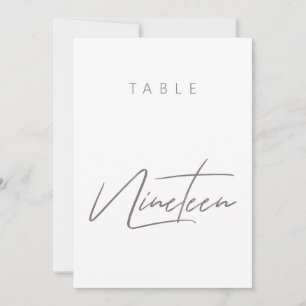 Elegant Budget Calligraphy Wedding Table Number