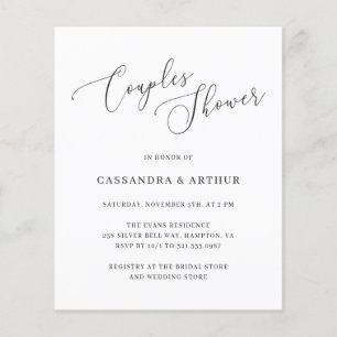 Elegant Budget Couples Shower Invitation