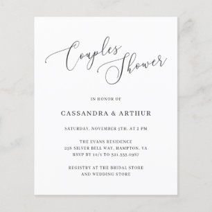 Elegant Budget Couples Shower Invitation Flyer