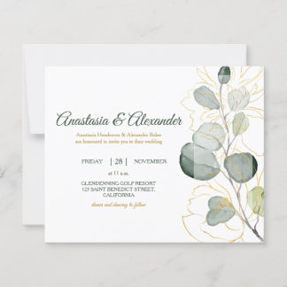 Elegant Budget Invitations to wedding ceremony.