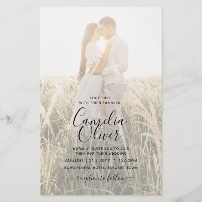 Elegant BUDGET Photo Overlay Emerald Green Wedding Flyer (Front)
