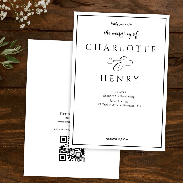  Elegant  Budget  Qr Code Wedding  Invitation (Creator Uploaded)