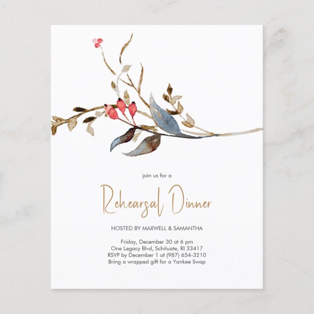 Elegant Budget Wedding Invitations (Front)