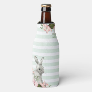 Elegant Bunny striped design Bottle Cooler