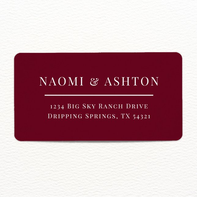 Elegant Burgundy Address Labels (Creator Uploaded)