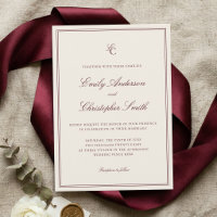 Elegant Burgundy and Cream Classic Wedding