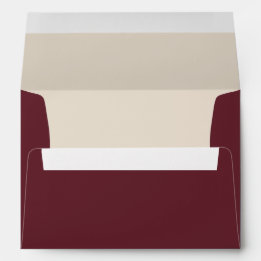 Elegant Burgundy and Ivory Wedding Envelope