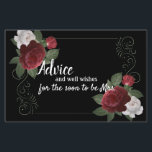 Elegant Burgundy and Pink Flowers Advice Card<br><div class="desc">The Elegant Grace wedding collection is beautiful,  romantic and luxurious set of floral stationery. Personalise our gorgeous stationery with your event details easily and quickly,  simply press the customise it button. Coordinating floral backside is included. Matching items to complete your event collection are available in our Zazzle store!</div>