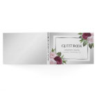 Elegant Burgundy and Silver Wedding Guest Book