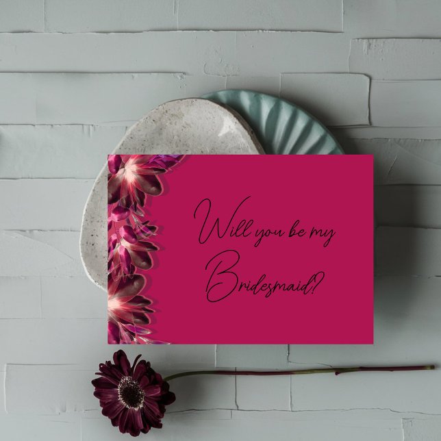 Elegant Burgundy be bridesmaid proposal   Invitation (Creator Uploaded)