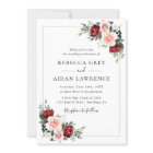 Elegant Burgundy Blush Greenery Floral Wedding