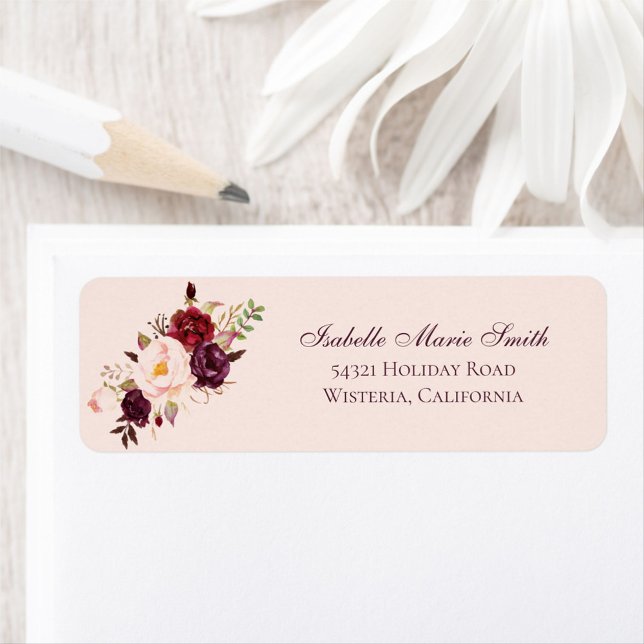 Elegant Burgundy & Blush Rose Floral Pink Wedding (Creator Uploaded)