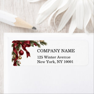 Elegant Burgundy Bow Corporate Christmas