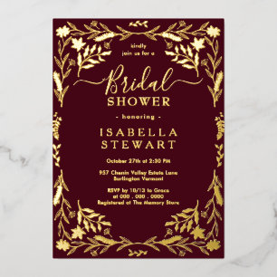 Elegant Burgundy Chic Boho Bridal Shower