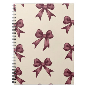 Elegant Burgundy Christmas Gift Notebook