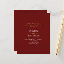 Elegant Burgundy Christmas Wedding Programme