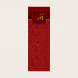 Elegant Burgundy Crackle Finish Bookmark