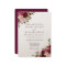 Elegant Burgundy Floral Wedding Invitation
