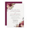 Elegant Burgundy Floral Wedding Invitation