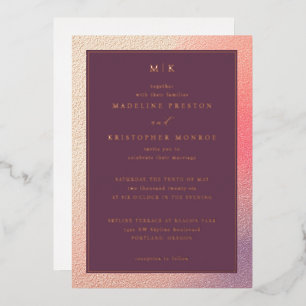 Elegant Burgundy Gradient Invitations