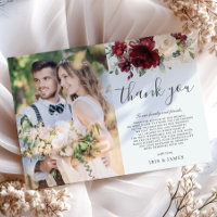 Elegant Burgundy Ivory White Floral Wedding Photo