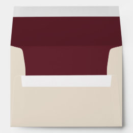Elegant Burgundy Ivory Winery Wedding Envelope