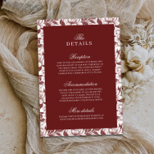 Elegant Burgundy Luxury Old Money Wedding Details