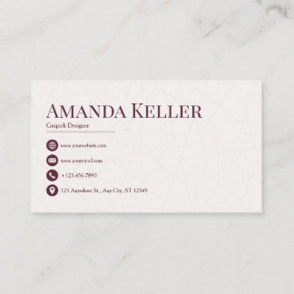 Elegant Burgundy Minimalist Business Card