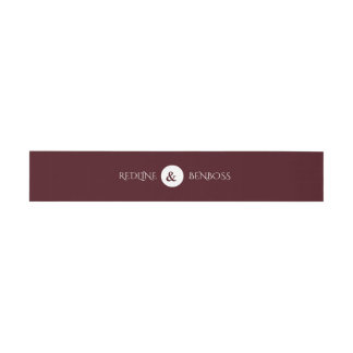 Elegant Burgundy Minimalist Wedding Invitation Belly Band