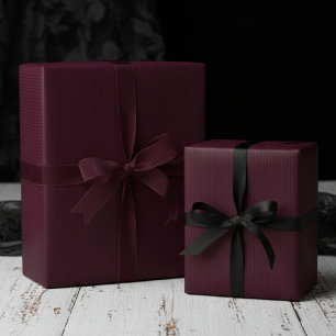 Elegant Burgundy on Burgundy Pinstripes Wrapping Paper