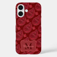 Elegant Burgundy Paisley Pattern Personalised