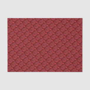 Elegant Burgundy Paisley Pattern Tissue Paper