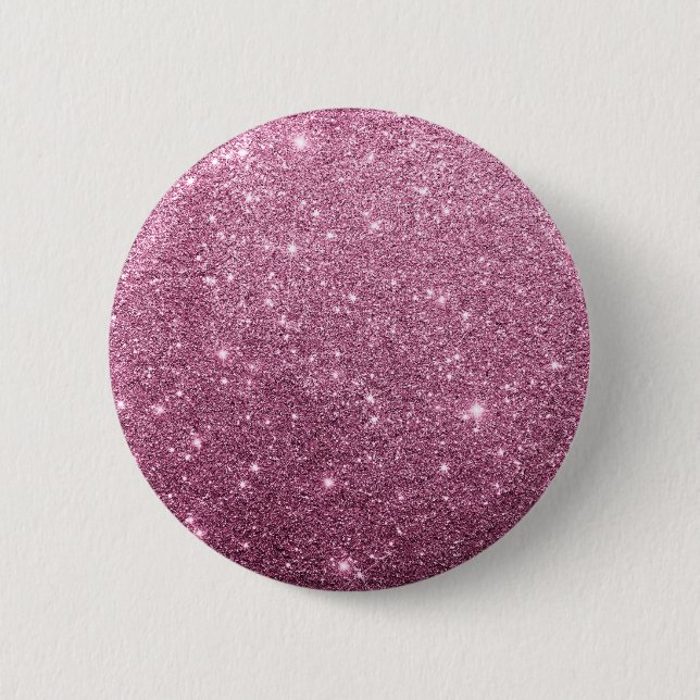 Elegant burgundy pink abstract girly glitter 6 cm round badge (Front)