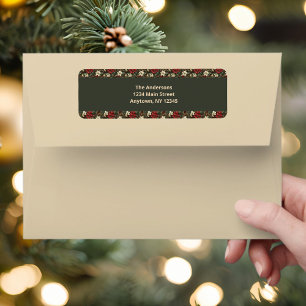 Elegant Burgundy Plaid & Poinsettia Christmas