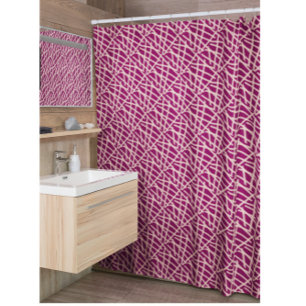 Elegant Burgundy Red Abstract Shower Curtain