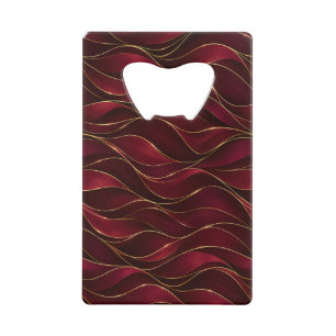 Elegant Burgundy Red Marble Waves with Gold Accent