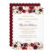 Elegant Burgundy Rose Quinceanera Invitation