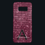 Elegant Burgundy Shimmer and Sparkle Monogram Case-Mate Samsung Galaxy S8 Case<br><div class="desc">Elegant Burgundy Cranberry Marsala Shimmer Elegant Monogram Case. This monogrammed case can be customised to include your initial and first name. Please contact the designer for custom matching products.</div>