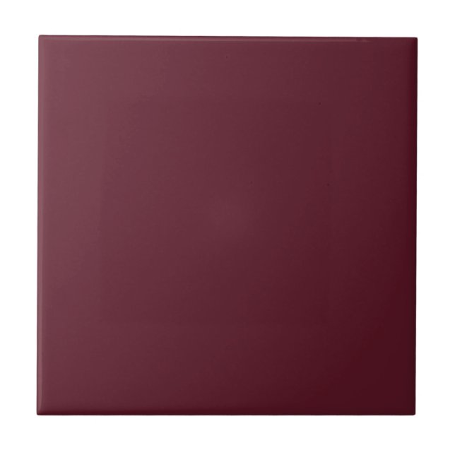 Elegant Burgundy Solid Colour Wedding Tile (Front)