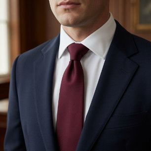 Elegant Burgundy Solid Tie