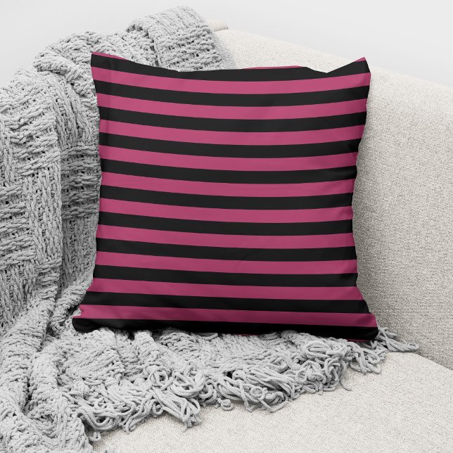 Elegant Burgundy Striped Pattern   Cushion (Creator Uploaded)