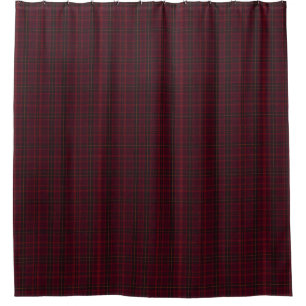 Elegant Burgundy Tartan Shower Curtain
