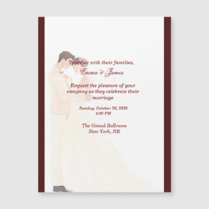 Elegant Burgundy Wedding Invitation