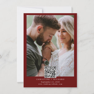 Elegant Burgundy Wedding Save the Date 